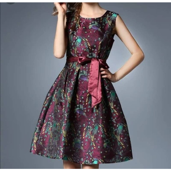 Couer de Vague Dresses & Skirts - NWT Anthro Couer De Vague Peacock Dress Size Small